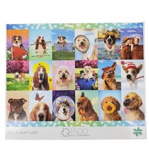 Buffalo It's A Ruff‎ Life 1500 Piece Puzzle 31.5in x 23.5in Pre-Owned